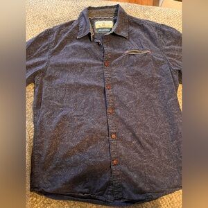 Private member Blue Patterned Button-Up Shirt